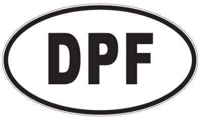 DPF - 3 Letter Initials Oval Sticker