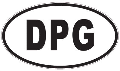 DPG - 3 Letter Initials Oval Sticker