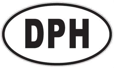 DPH - 3 Letter Initials Oval Sticker