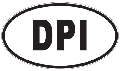 DPI - 3 Letter Initials Oval Sticker