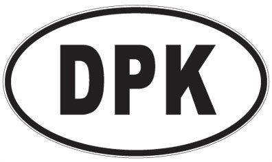 DPK - 3 Letter Initials Oval Sticker