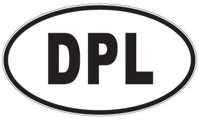 DPL - 3 Letter Initials Oval Sticker