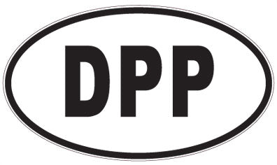 DPP - 3 Letter Initials Oval Sticker