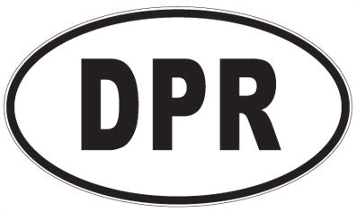 DPR - 3 Letter Initials Oval Sticker