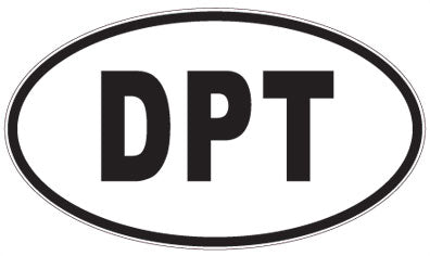 DPT - 3 Letter Initials Oval Sticker