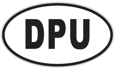DPU - 3 Letter Initials Oval Sticker