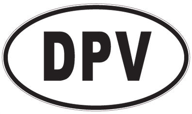 DPV - 3 Letter Initials Oval Sticker
