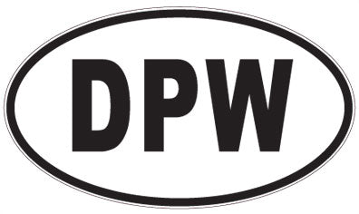 DPW - 3 Letter Initials Oval Sticker