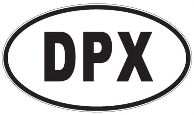 DPX - 3 Letter Initials Oval Sticker