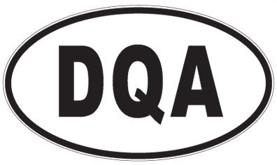 DQA - 3 Letter Initials Oval Sticker