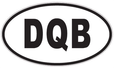 DQB - 3 Letter Initials Oval Sticker