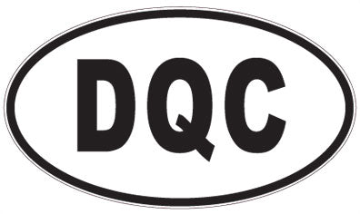 DQC - 3 Letter Initials Oval Sticker