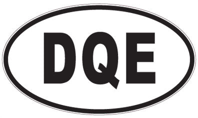 DQE - 3 Letter Initials Oval Sticker