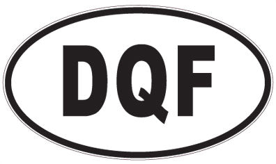 DQF - 3 Letter Initials Oval Sticker