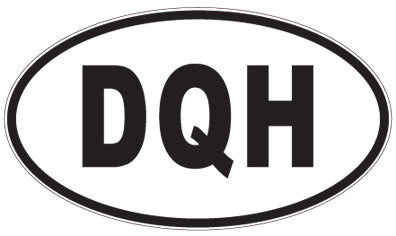 DQH - 3 Letter Initials Oval Sticker