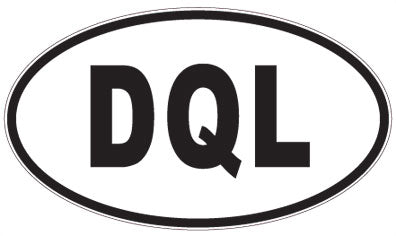 DQL - 3 Letter Initials Oval Sticker