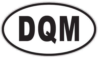 DQM - 3 Letter Initials Oval Sticker