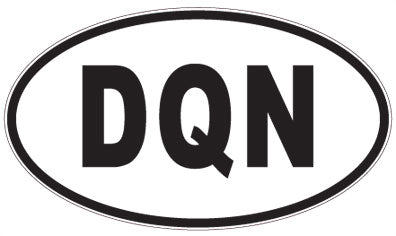 DQN - 3 Letter Initials Oval Sticker