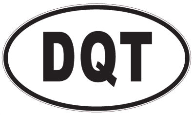 DQT - 3 Letter Initials Oval Magnet