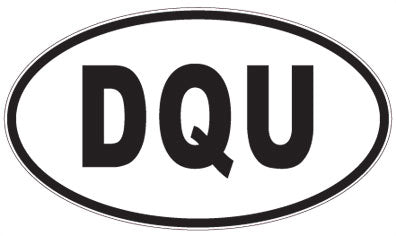 DQU - 3 Letter Initials Oval Magnet