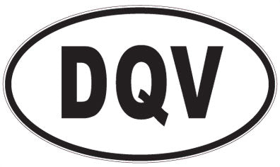 DQV - 3 Letter Initials Oval Magnet