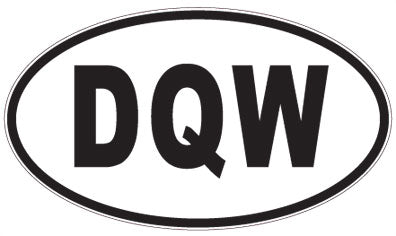 DQW - 3 Letter Initials Oval Magnet