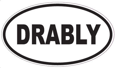 DRABLY - Oval Sticker