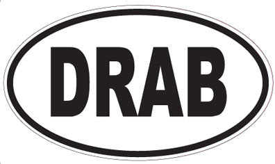 DRAB - Oval Sticker