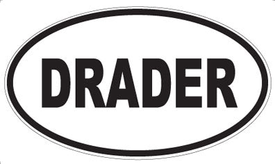 DRADER - Oval Sticker