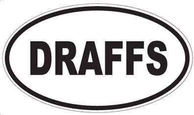 DRAFFS - Oval Sticker