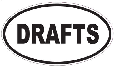 DRAFTS - Oval Sticker