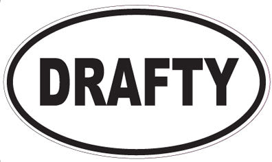 DRAFTY - Oval Sticker