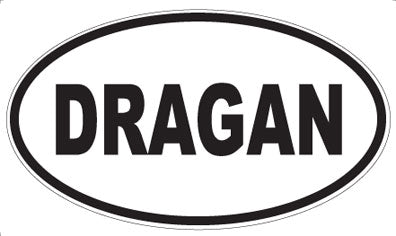 DRAGAN - Oval Magnet
