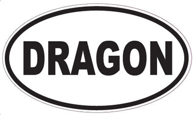 DRAGON - Oval Sticker