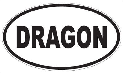 DRAGON - Oval Magnet