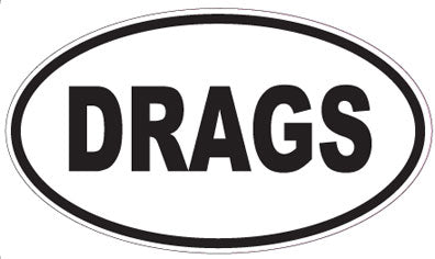 DRAGS - Oval Magnet