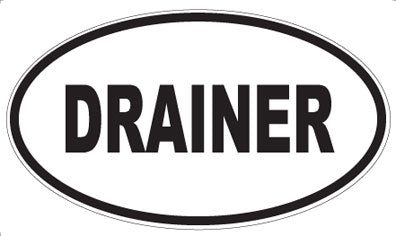 DRAINER - Oval Sticker