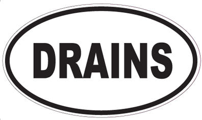 DRAINS - Oval Sticker