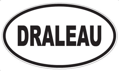 DRALEAU - Oval Sticker