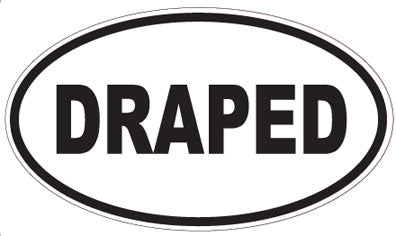 DRAPED - Oval Sticker