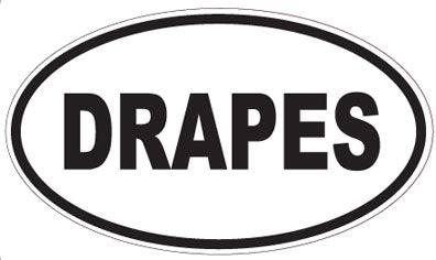 DRAPES - Oval Sticker