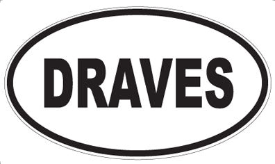DRAVES - Oval Sticker
