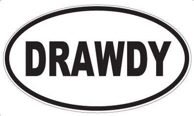 DRAWDY - Oval Sticker