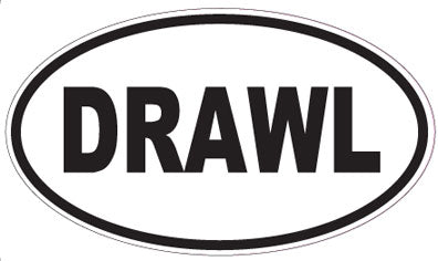 DRAWL - Oval Sticker