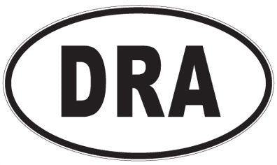DRA - 3 Letter Initials Oval Magnet