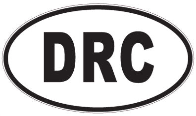DRC - 3 Letter Initials Oval Magnet