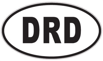 DRD - 3 Letter Initials Oval Sticker