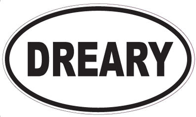 DREARY - Oval Sticker