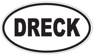 DRECK - Oval Sticker