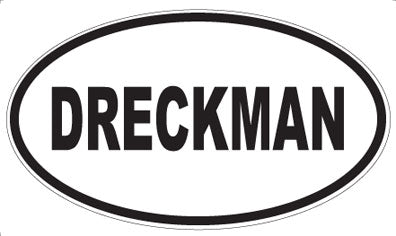 DRECKMAN - Oval Sticker